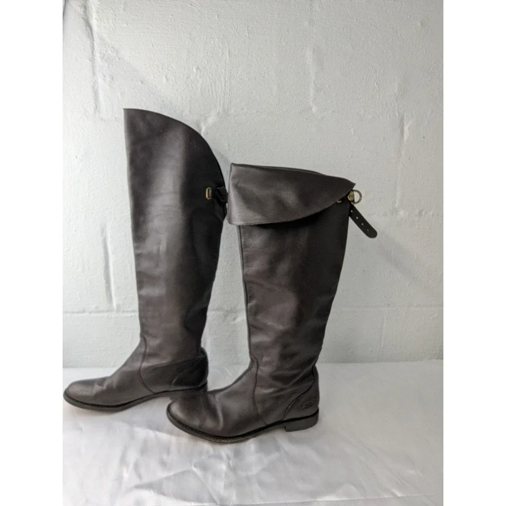 Coach Cheyenne Over the Knee Genuine Leather Riding‎ Boots Women's Size 7.5 B